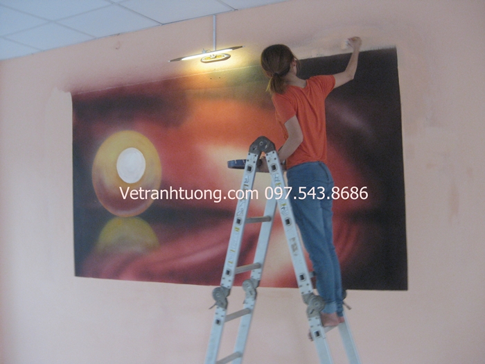 Vẽ trang trí quán Bi-a 